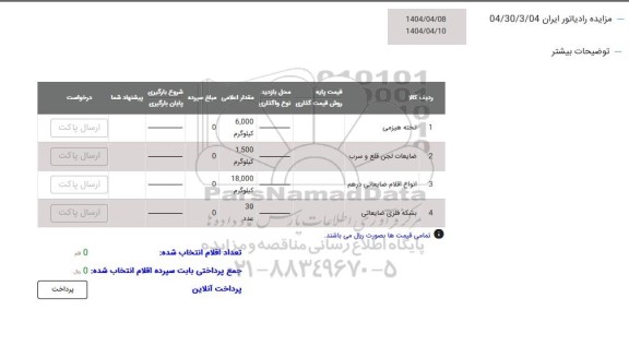 مزایده تخته هیزمی...