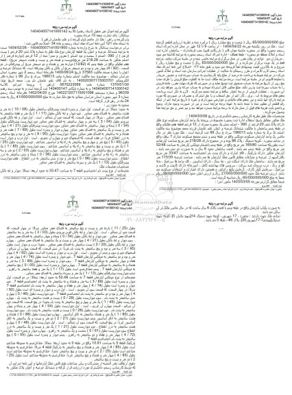 مزایده: شش دانگ عرصه و اعیان یک قطعه اپارتمان به پلاک ثبتی 20 فرعی از 390 اصلی 