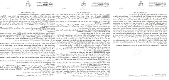 مزایده فروش یک قطعه آپارتمان نوع ملک طلق با کاربری مسکونی به پلاک ثبتی 26358