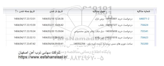 استعلام برس نازل و ...