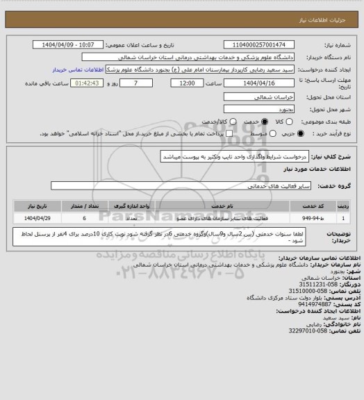 استعلام درخواست شرایط واگذاری واحد تایپ وتکثیر به پیوست میباشد