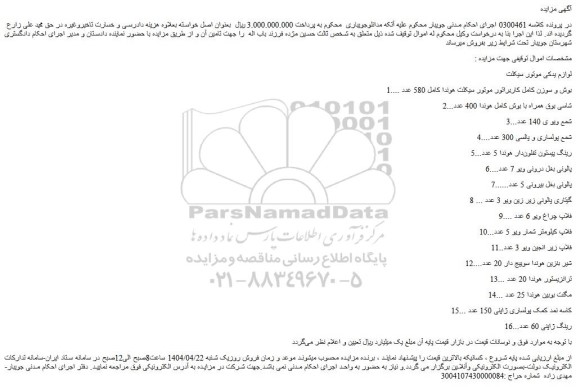 مزایده بوش و سوزن کامل کاربراتور موتور سیکلت هوندا کامل 580 عدد و...