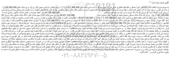 مزایده شش دانگ ملک