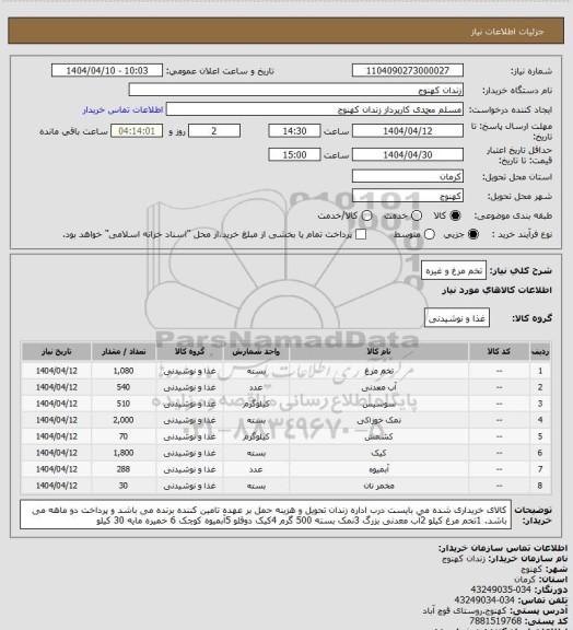 استعلام تخم مرغ و غیره