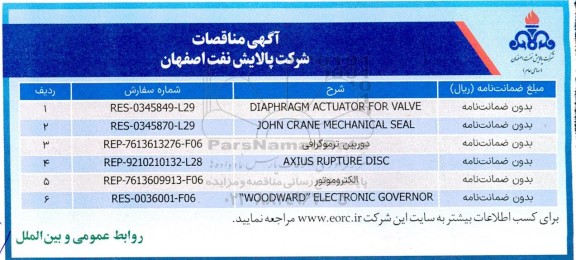 مناقصه خرید دوربین ترموگرافی ...