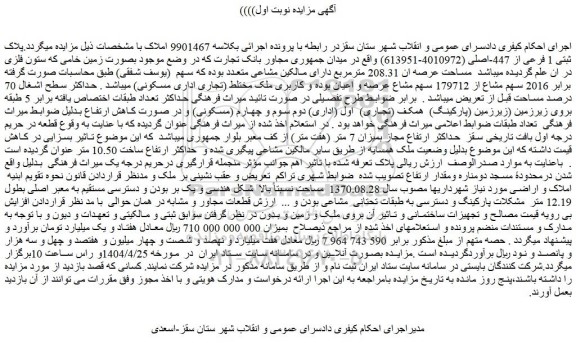 مزایده ملک