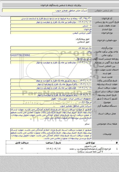 مناقصه, م م/۰۰۰۲/۰۴
