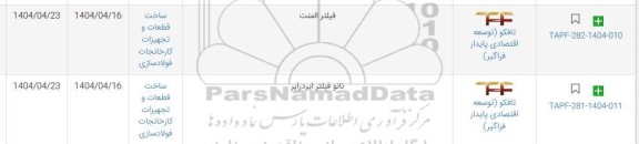 استعلام فیلتر المنت ...