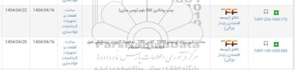استعلام  پمپ روانکاری SW بلوم (بومی سازی) و ...
