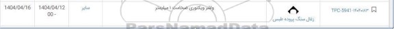 استعلام واشر ویکتوری ضخامت 1 میلیمتری