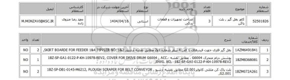 استعلام کاور بغل گیر , بلت پاکن