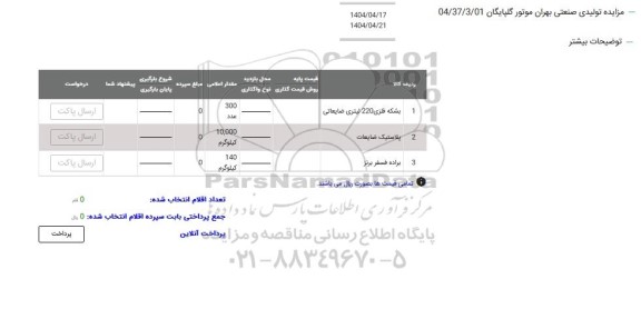 مزایده بشکه فلزی 220 لیتری ضایعاتی ......