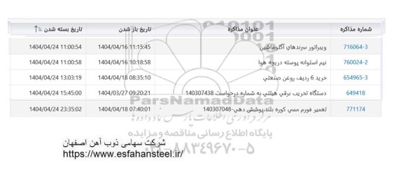 استعلام ویبراتور سرندهاي آگلوماشین...