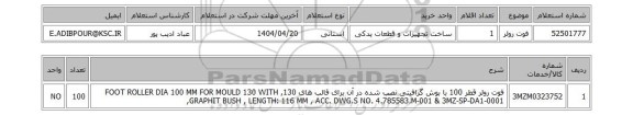 استعلام فوت رولر