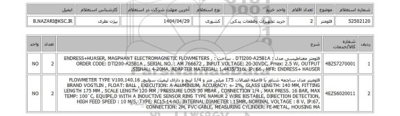 استعلام فلومتر