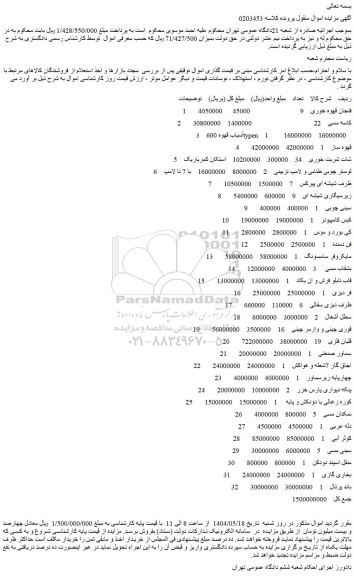 مزایده فنجان قهوه خوری و...