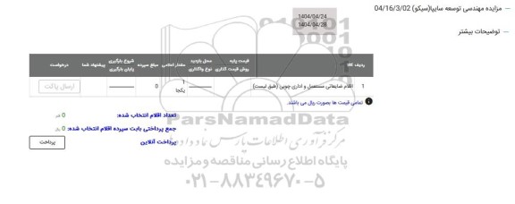 مزایده اقلام ضایعاتی مستعمل و اداری چوبی