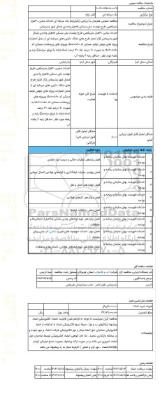 مناقصه، مناقصه عمومی همزمان با ارزیابی (یکپارچه) یک مرحله ای  احداث مخزن 20هزار مترمکعبی طرح نهضت ملی مسکن 15هزار واحدی شمال شهر بندرعباس