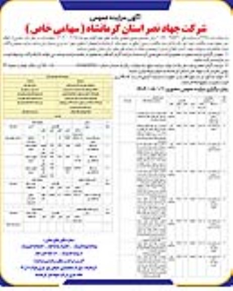 مزایده بخشی از اموال غیر منقول ششدانگ عرصه و اعیان