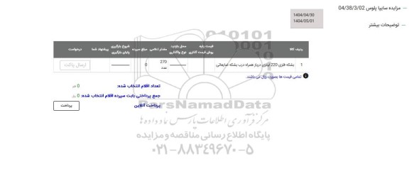 مزایده بشکه فلزی 220 لیتری درباز همراه درب بشکه ضایعاتی