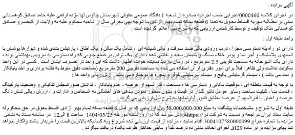 مزایده ملک
