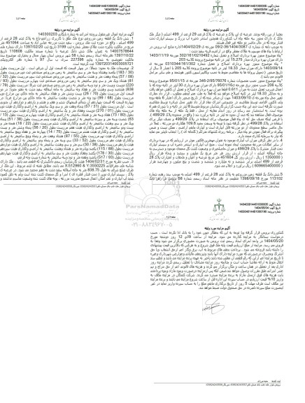 مزایده یک قطعه زمین مزروعی با کاربری زراعی - باغی تحت پلاک ثبتی 28 فرعی از 499 اصلی