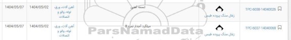 استعلام تسمه آهنی و میلگرد آجدار نمره 8