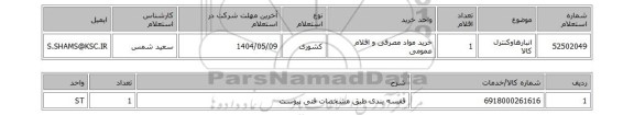 استعلام انبارهاوکنترل کالا