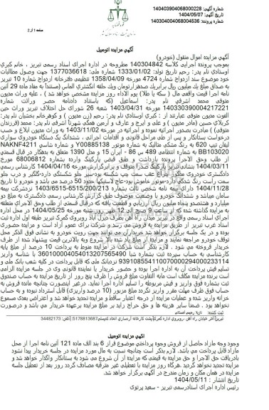 مزایده خودرو سواری لیفان تیپ 620 رنگ مشکی 