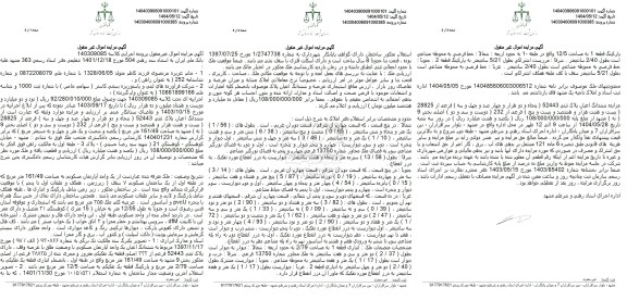 مزایده فروش یک واحد آپارتمان مسکونی به مساحت 161.49 مترمربع با پلاک ثبتی 52443 فرعی از 28825 اصلی