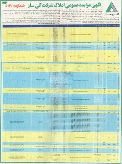 مزایده عمومی فروش تعداد محدودی از املاک