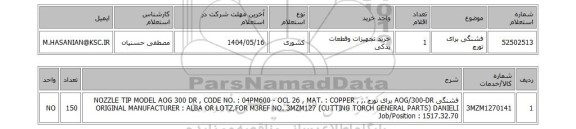 استعلام فشنگی برای تورچ