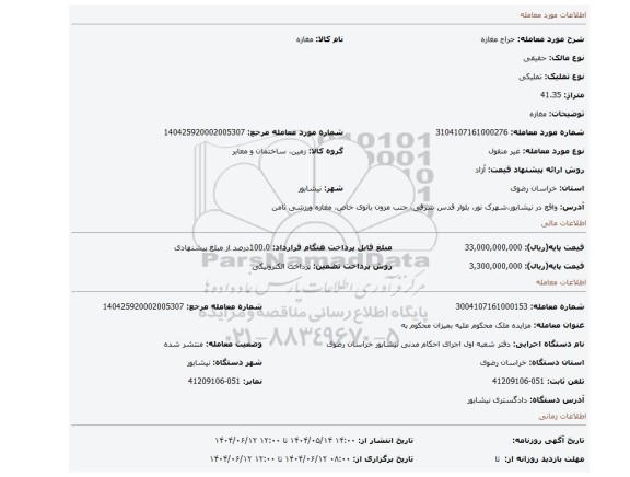مزایده، مغازه
