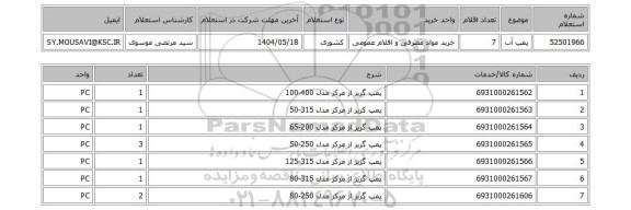 استعلام پمپ آب
