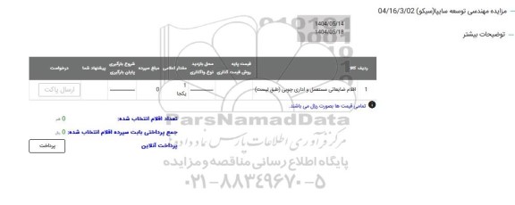 مزایده اقلام ضایعاتی مستعمل و اداری چوبی