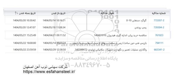 استعلام گوگرد صنعتی 0-10...