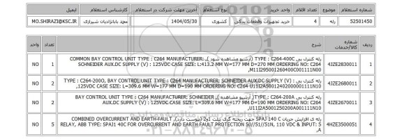 استعلام رله