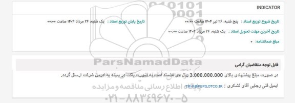 استعلام INDICATOR