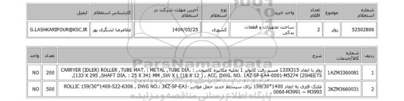استعلام رولر