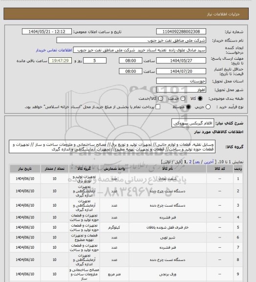 استعلام اقلام گیربکس سوزوکی