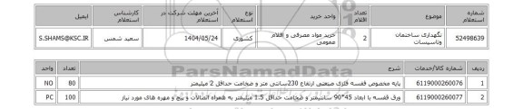 استعلام نگهداری ساختمان وتاسیسات