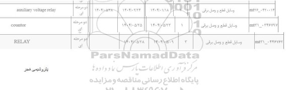 استعلام auxiliary voltage relay...