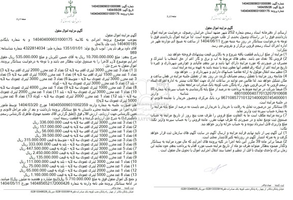 مزایده مخزن  