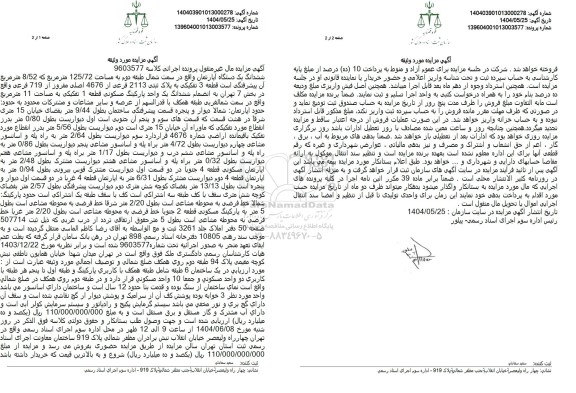 مزایده فروش ششدانگ یک دستگاه آپارتمان 