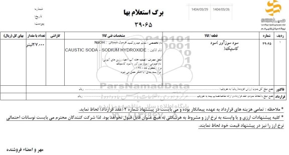 استعلام سود سوزآور (سود کاستیک)