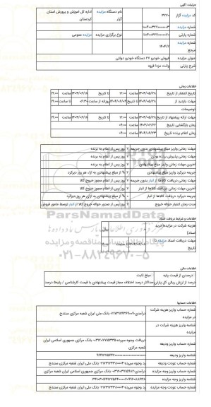 مزایده ، وانت مزدا قروه