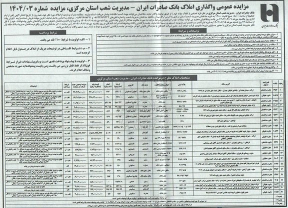 مزایده املاک 