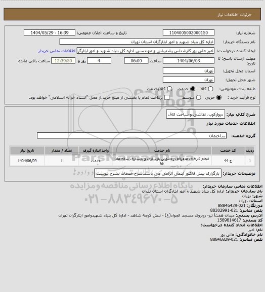 استعلام دیوارکوب، نقاشی و ساخت اتاق