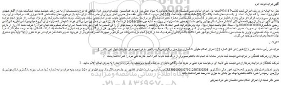 مزایده یک باب مغازه 