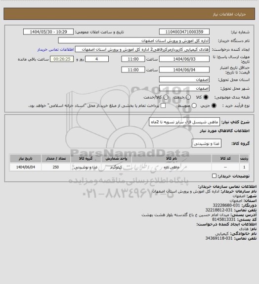 استعلام ماهی شینسل قزل سایز تسویه تا 2ماه
